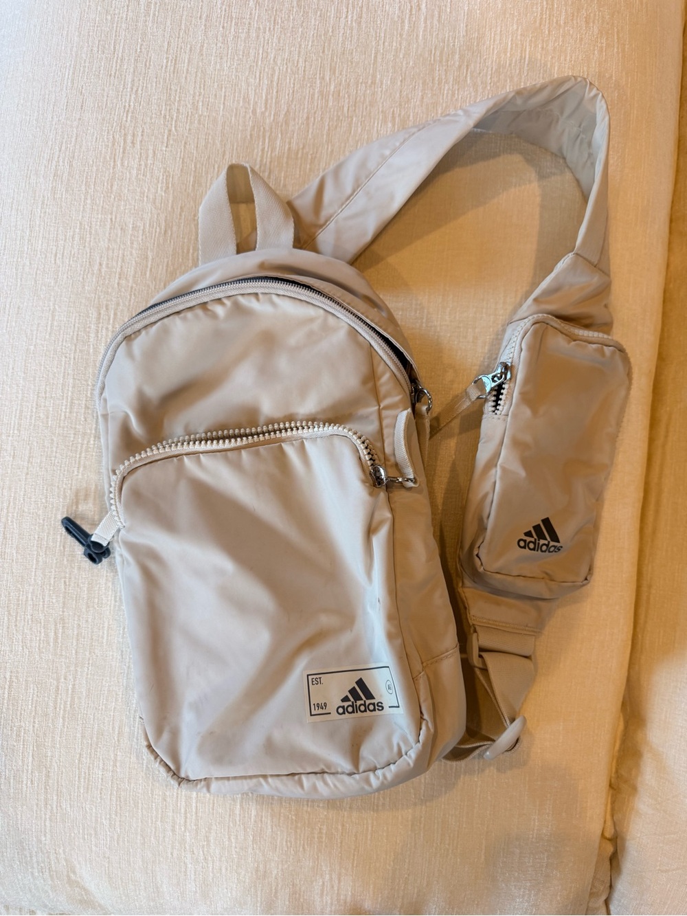 adidas Beige Sling Belt Bag